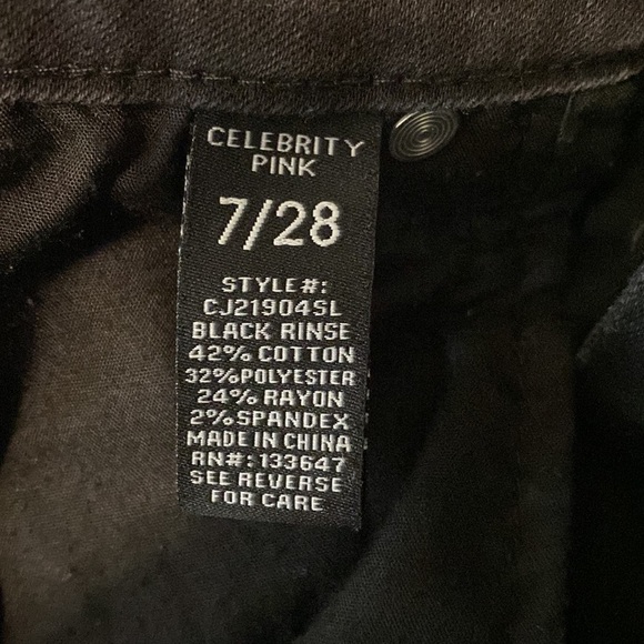 Celebrity Pink | High Waisted Black & Silver Ombre Sparkle Skinny Ankle Jeans - Picture 9 of 9